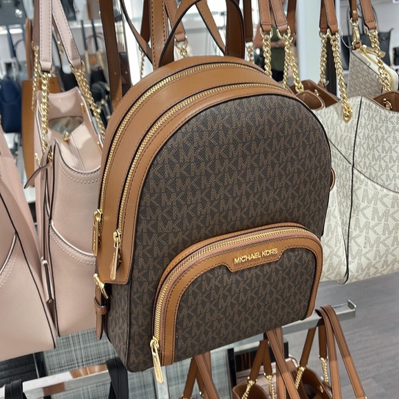 Michael Kors Backpack Bag Jaycee Md Backpack Brown Braun 35S2G8TB2B - Picture 5 of 16